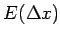 $E(\Delta x)$