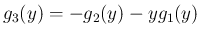 $\displaystyle
g_3(y) = -g_2(y) - yg_1(y)$