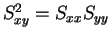 $S_{xy}^2=S_{xx}S_{yy}$