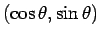 $(\cos\theta,\sin\theta)$