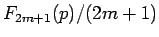 $F_{2m+1}(p)/(2m+1)$