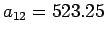 $a_{12}=523.25$