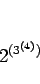 \begin{displaymath}
2^{(3^{(4)})}
\end{displaymath}