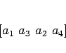 \begin{displaymath}[a_1 a_3 a_2 a_4]
\end{displaymath}