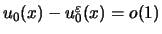 $u_0(x)-u^\varepsilon _0(x)=o(1)$