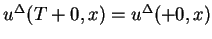 $u^\Delta (T+0,x)=u^\Delta (+0,x)$