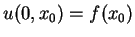 $u(0,x_0)=f(x_0)$