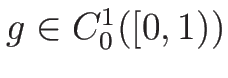 $g\in C_0^1([0,1))$