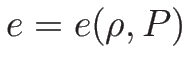 $e=e(\rho,P)$