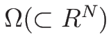 $\Omega (\subset R^N)$