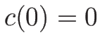 $c(0)=0$