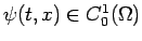 $\psi(t,x)\in C_0^1(\Omega)$