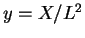 $y=X/L^2$