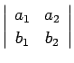 $\displaystyle \left\vert\begin{array}{cc}a_1&a_2\\  b_1&b_2\end{array}\right\vert$