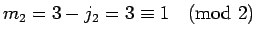 $m_2=3-j_2=3\equiv 1\pmod{2}$