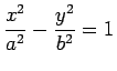 $\displaystyle \frac{x^2}{a^2}-\frac{y^2}{b^2}=1$