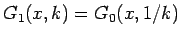 $G_1(x, k)=G_0(x, 1/k)$