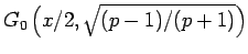 $G_0\left(x/2,\sqrt{(p-1)/(p+1)}\right)$