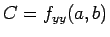 $C=f_{yy}(a,b)$