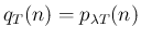 $q_T(n)=p_{\lambda T}(n)$
