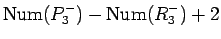 $\displaystyle \mathrm{Num}(P_3^-) - \mathrm{Num}(R_3^-) + 2$