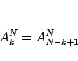 \begin{displaymath}
A^N_k = A^N_{N-k+1}\end{displaymath}