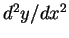 $d^2 y/dx^2$