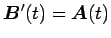 $\mbox{\boldmath$B$}'(t)=\mbox{\boldmath$A$}(t)$