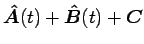$\displaystyle \mbox{\boldmath$\hat{A}$}(t)+\mbox{\boldmath$\hat{B}$}(t)+\mbox{\boldmath$C$}$