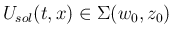 $U_{sol}(t,x)\in\Sigma(w_0,z_0)$