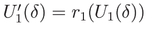 $U_1'(\delta)=r_1(U_1(\delta))$