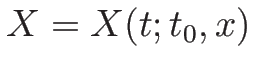 $X=X(t;t_0,x)$