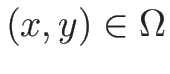 $(x,y)\in\Omega$
