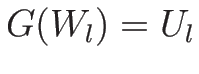 $G(W_l)=U_l$